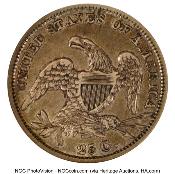 image for: 1831 Large Letters, RPD, B-5, FS-301 25c NGC XF40