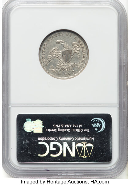 image for: 1835 25C B-3, High R.4, XF45 NGC. CDN: $473 Whsle. Bid for NGC/PCGS XF45. Mintage 1,952,000....