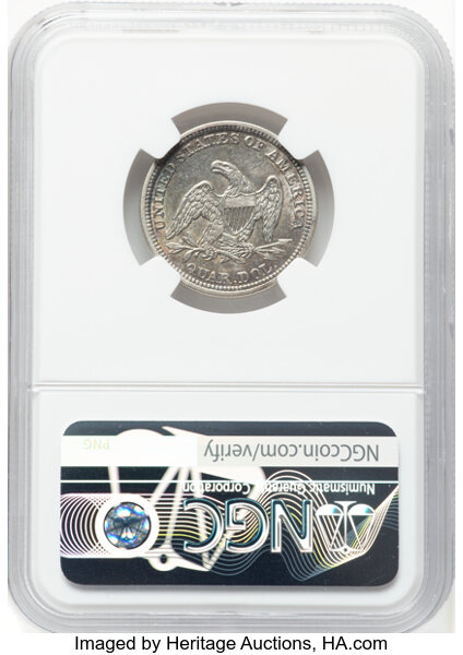 image for: 1848 25C AU58 NGC. NGC Census: 3 in 58, 12 finer (10/25). CDN: $750 Whsle. Bid for NGC/PCGS AU58. Mintage 146,000. ...