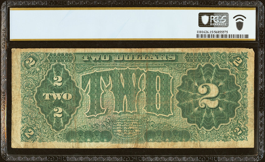image for: Fr. 355 $2 1890 Treasury Note PCGS Banknote Choice Fine 15....