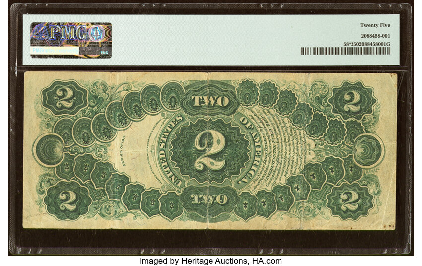 image for: Fr. 58* $2 1917 Legal Tender Star Note PMG Very Fine 25....