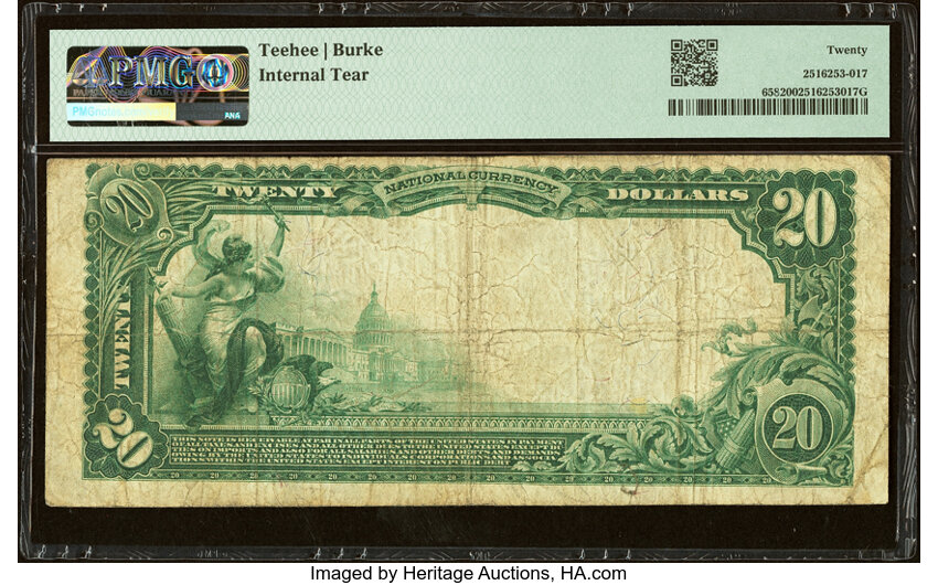 image for: Peoria, IL - $20 1902 Plain Back Fr. 658 Merchants & Illinois National Bank Ch. # (M)3254 PMG Very Fine 20....
