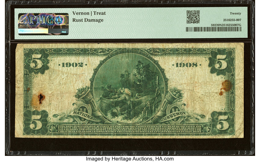 image for: Brazil, IN - $5 1902 Date Back Fr. 592 The First National Bank Ch. # (M)3583 PMG Very Fine 20 Net....