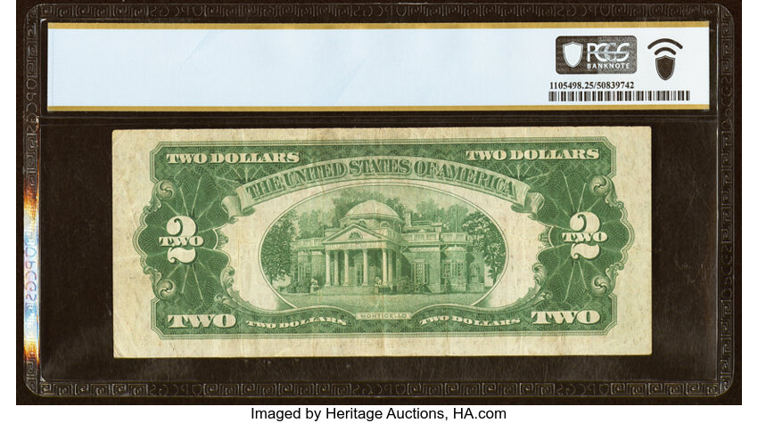 image for: Fr. 1502* $2 1928A Legal Tender Star Note. PCGS Banknote Very Fine 25....