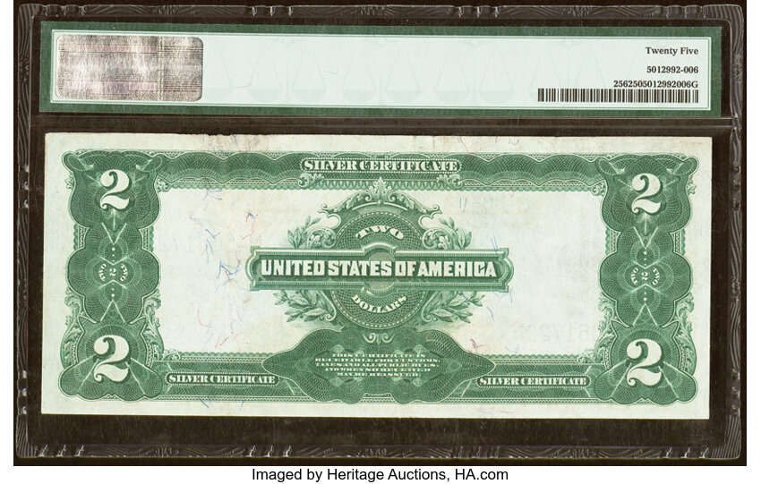 image for: Fr. 256 $2 1899 Silver Certificate PMG Very Fine 25....