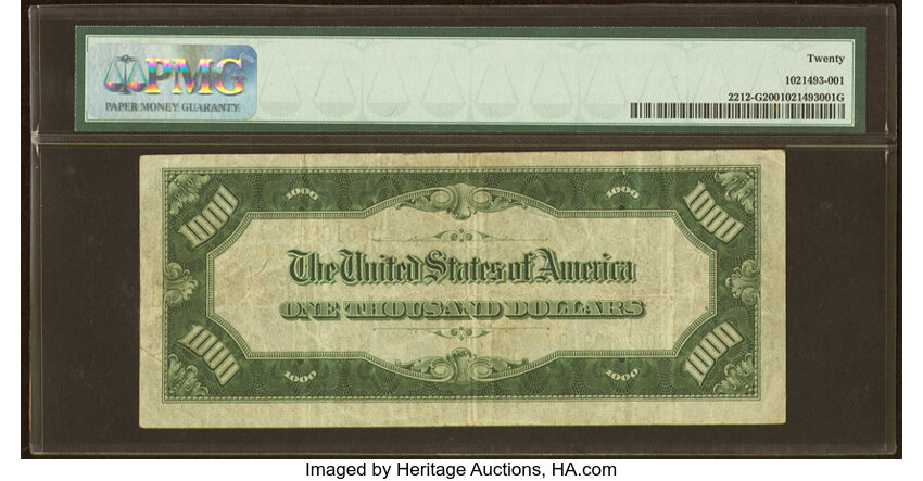 image for: Fr. 2212-G $1,000 1934A Federal Reserve Note. PMG Very Fine 20....
