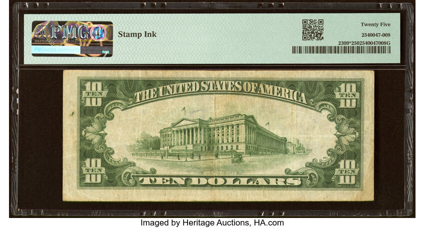 image for: Fr. 2309* $10 1934A North Africa Silver Certificate Star Note. PMG Very Fine 25....