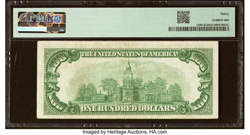image for: Fr. 1890-K $100 1929 Federal Reserve Bank Note. PMG Very Fine 30....