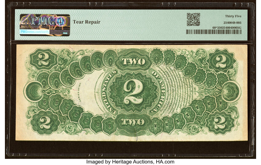 image for: Fr. 60* $2 1917 Legal Tender Star Note PMG Choice Very Fine 35....