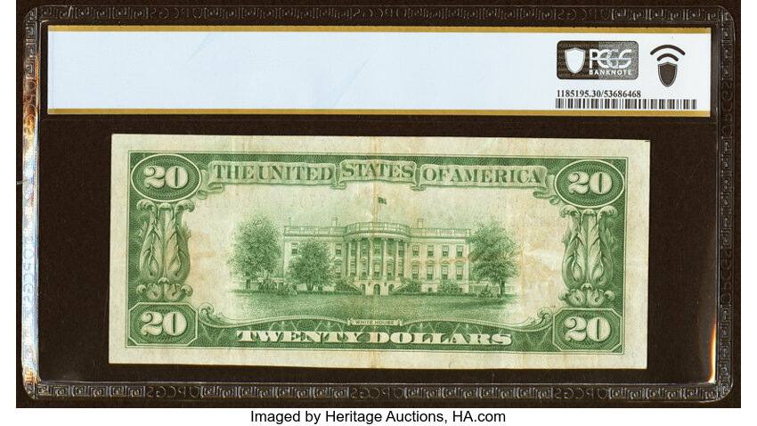 image for: Medford, OR - $20 1929 Ty. 2 The First National Bank Ch. # 7701 PCGS Very Fine 30....