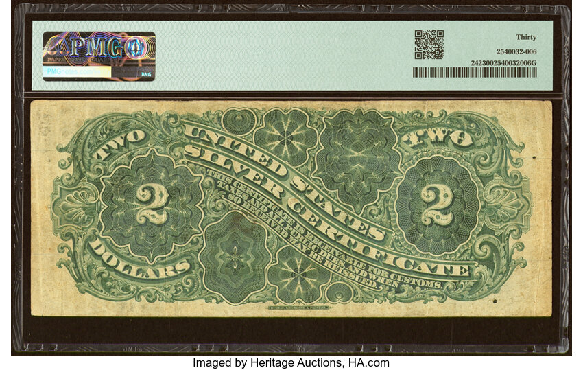 image for: Fr. 242 $2 1886 Silver Certificate PMG Very Fine 30....