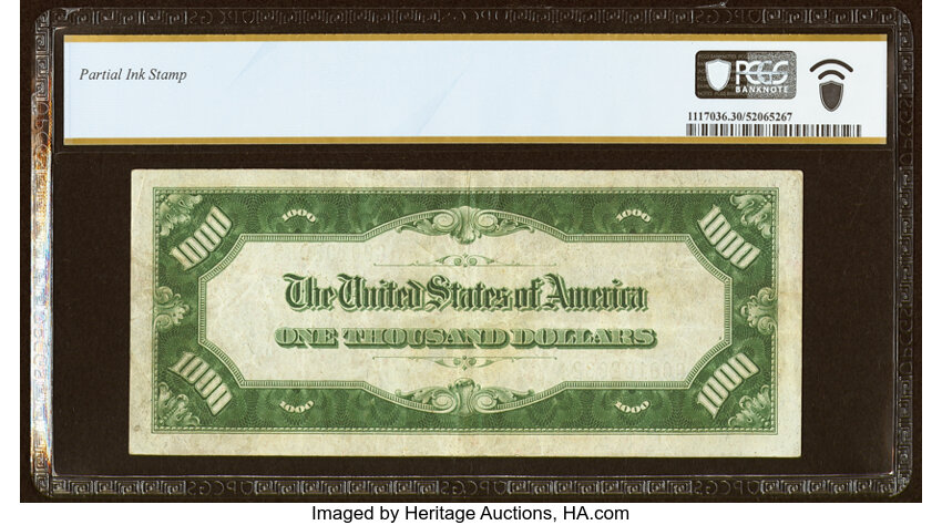 image for: Fr. 2210-G $1,000 1928 Federal Reserve Note. PCGS Banknote Very Fine 30....