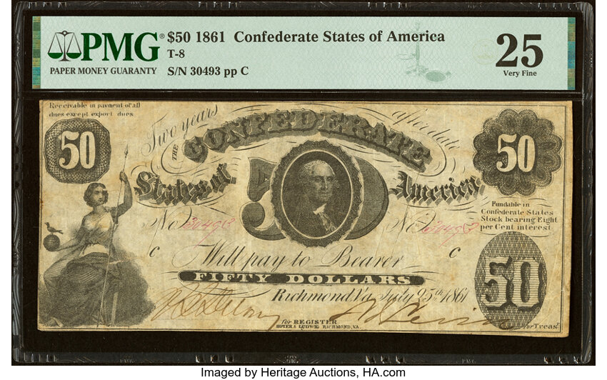 image for: T8 $50 1861 PF-7 Cr. 19 PMG Very Fine 25....