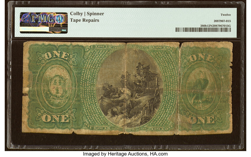 image for: Southport, CT - $1 Original Fr. 380b The Southport National Bank Ch. # 660 PMG Fine 12 Net....