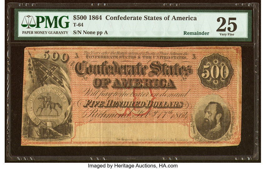 image for: T64 $500 1864 Remainder PMG Very Fine 25....