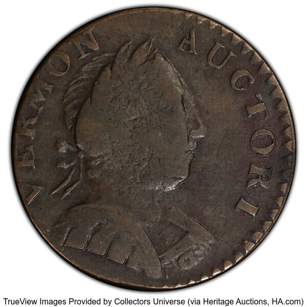 image for: 1787 Vermont Copper, Bust Right, RR-12, Bressett 11-K, W-2110, R.3, XF40 PCGS. Ex: Paul Gerrie Colonial Collection / FUN...