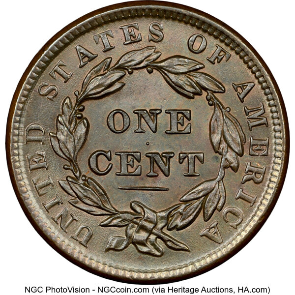 thumbnail for: 1838 N-4 1c NGC MS65 BN