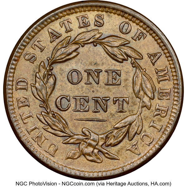 thumbnail for: 1838 N-4 1c NGC MS65 BN