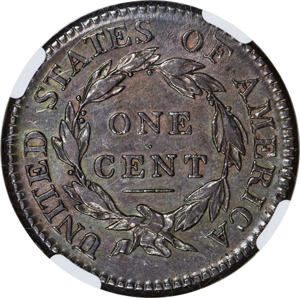 image for: 1814 1C Crosslet 4, S-294, B-1, R.1, AU55 Brown NGC. Breen Die State I. The Classic Head large cent can be a challenging ty...