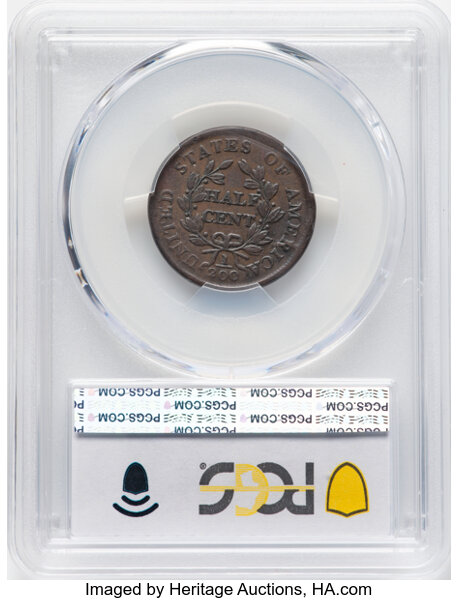 image for: 1804 Crosslet 4, Stems, C-10 1/2c PCGS VF30 BN