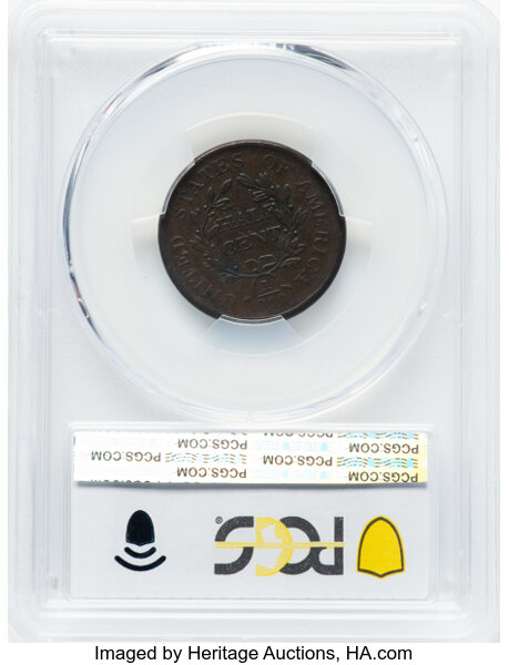 image for: 1806 1/2 C Small 6, No Stems, C-1, B-3, R.1, XF40 PCGS.  Mintage 356,000....