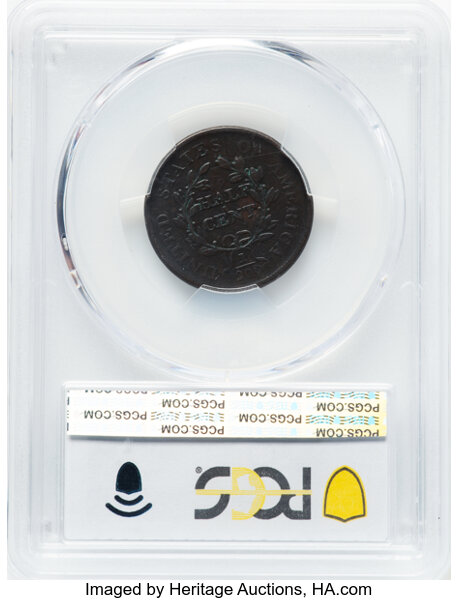 image for: 1806 1/2 C Small 6, No Stems, C-1, B-3, R.1, VF20 PCGS.  Mintage 356,000....