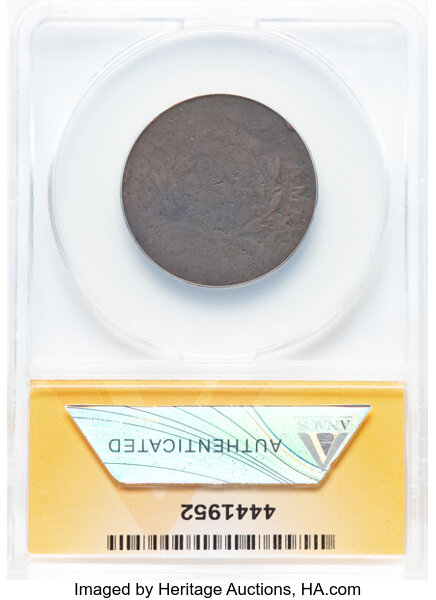 image for: 1794 1C Head of 1794, S-57, B-55, R.1, AG3 ANACS.  Mintage 918,521....