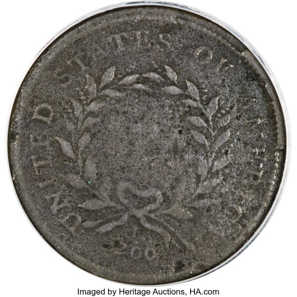 image for: 1793 1/2 C C-1, B-1, High R.3 -- Corroded, Damaged -- ANACS. VG10 Details. Manley Die State 3.0. A rim break (cud) appears ...