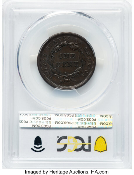 image for: 1840 1C Large Date, N-6, R.1, AU53 PCGS.  CDN: $240 Whsle. Bid for NGC/PCGS AU53. Mintage 2,462,700....