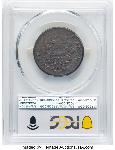 image for: 1801 1C S-213, B-1, R.2, AG3 PCGS. CDN: $55 Whsle. Bid for NGC/PCGS AG3 . Mintage 1,362,837....