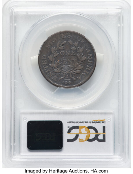 thumbnail for: 1803 Small Date, Small Fraction, S-254  1c PCGS VG8 BN