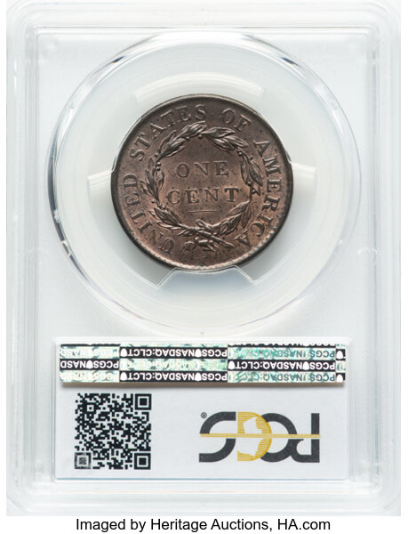 thumbnail for: 1819 Small Date, N-9 1c PCGS MS63 BN