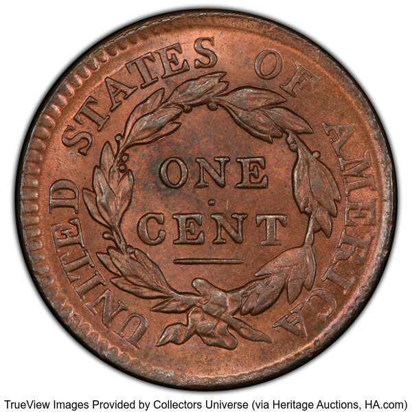 image for: 1817 1C 13 Stars, N-14, R.1, MS64 Red and Brown PCGS. Ex: D.L. Hansen Collection. PCGS Population: 19 in 64 (1 in 64+), 4 f...