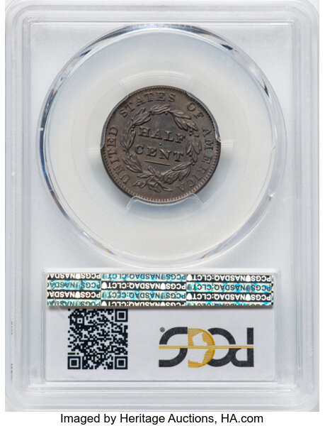 thumbnail for: 1835 C-2 1/2c PCGS MS64 BN CAC