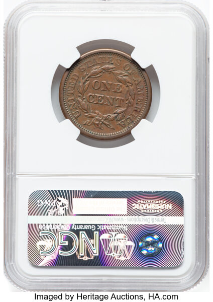 thumbnail for: 1844 N-6 1c NGC AU53 BN