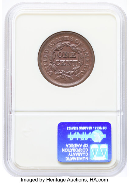 thumbnail for: 1851 N-24 1c NGC MS64 BN