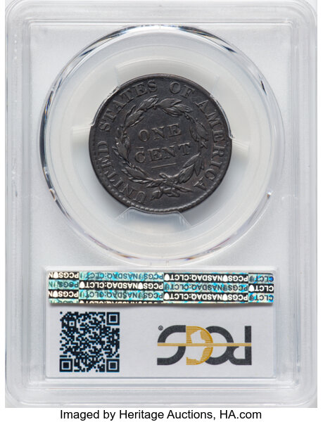 thumbnail for: 1823 Original, N-2 1c PCGS VF20 BN