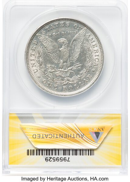 image for: 1878 8TF $1 Open Nostril, VAM-14.5 -- Cleaned -- ANACS Details. AU53 Details. A Hot 50 Variety. Mintage 699,300....