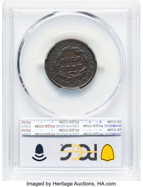 image for: 1809/6 1/2 C 9 Over Inverted 9, C-5, B-5, R.1, VF20 PCGS. CDN: $115 Whsle. Bid for NGC/PCGS VF20. Mintage 1,154,572....