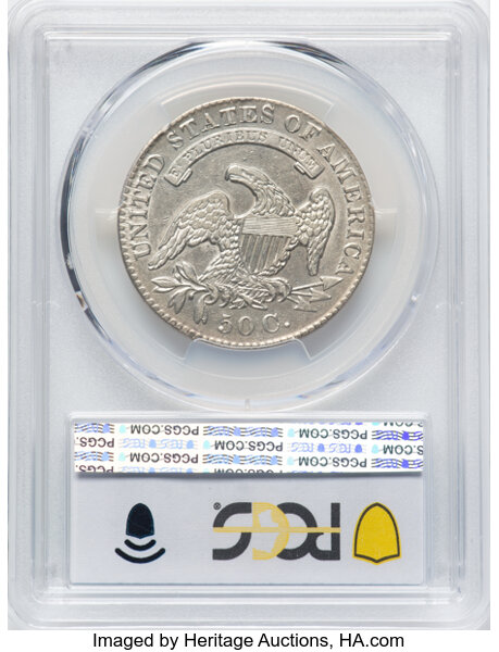 image for: 1830 50C Small 0, O-101, R.1, XF45 PCGS.  CDN: $190 Whsle. Bid for NGC/PCGS XF45. Mintage 4,764,800....