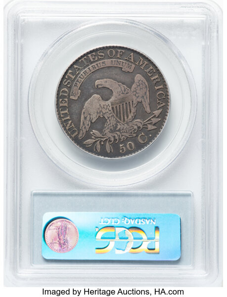 image for: 1828 50C Square Base 2, Large 8s, O-109, R.3, VF25 PCGS. Ex: Manhattan Collection. PCGS Population: 1 in 25, 29 finer (11/2...