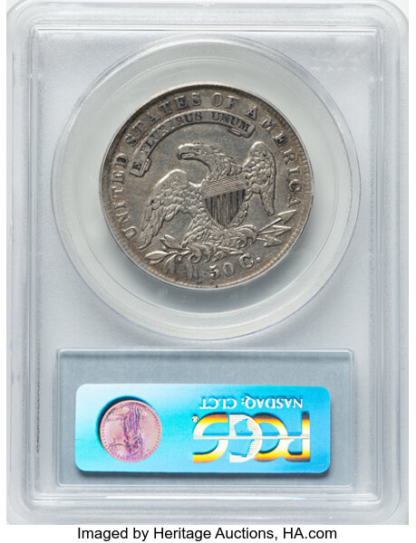 image for: 1834 50C Large Date, Small Letters, O-107, R.1, XF40 PCGS. Ex: Manhattan Collection. PCGS Population: 9 in 40, 35 finer (11...