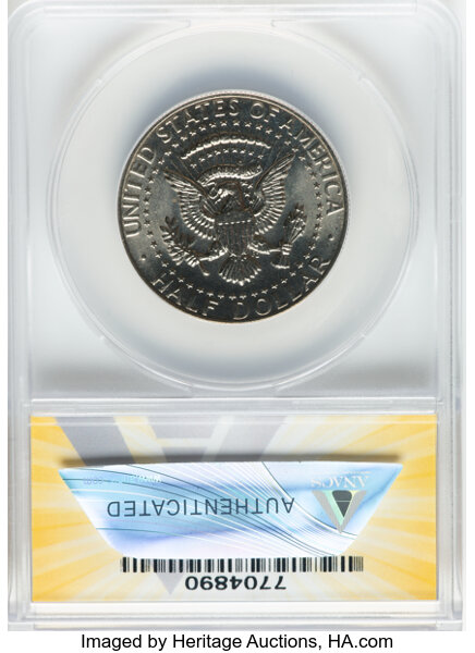 image for: 1985-P 50C MS67 ANACS.  Mintage 18,706,962. ...