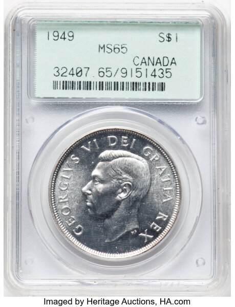 image for: Canada: George VI Dollar 1949 MS65 PCGS,...