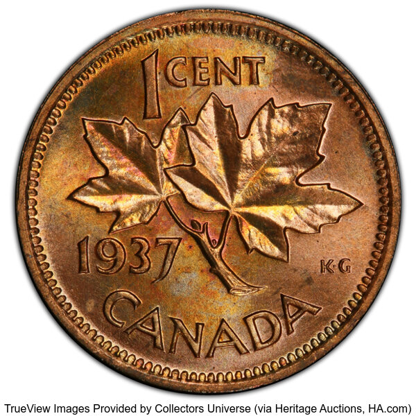 image for: Canada: George VI Matte Specimen Cent 1937 SP66 Red PCGS,...