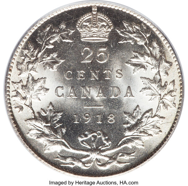 thumbnail for: 1918 25c PCGS MS66