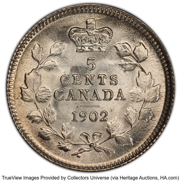 image for: Canada: Edward VII 5 Cents 1902 MS66 PCGS,...