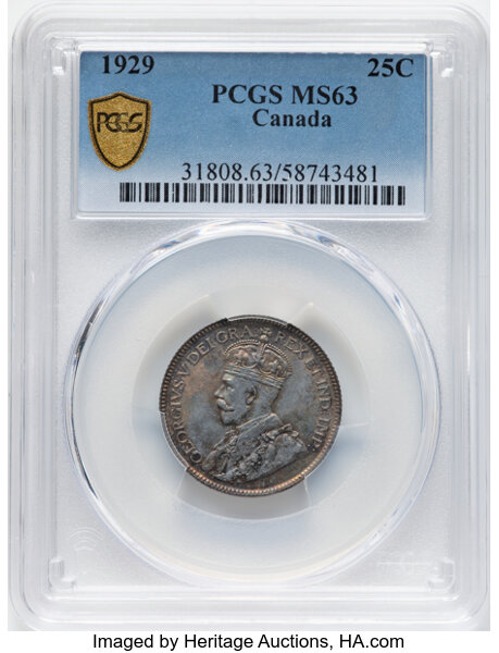 thumbnail for: 1929 25c PCGS MS63