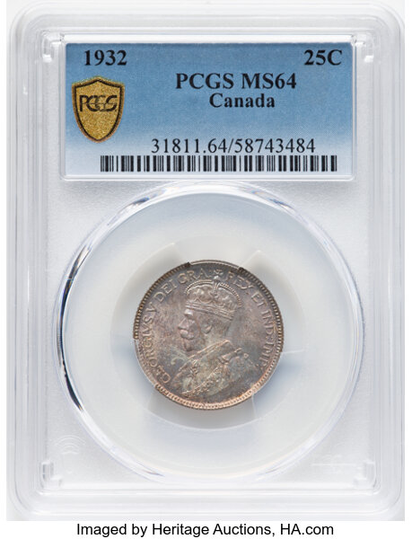 thumbnail for: 1932 25c PCGS MS64