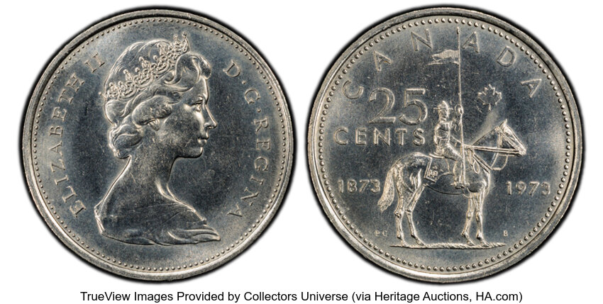 thumbnail for: 1973 Large Bust 25c PCGS MS64